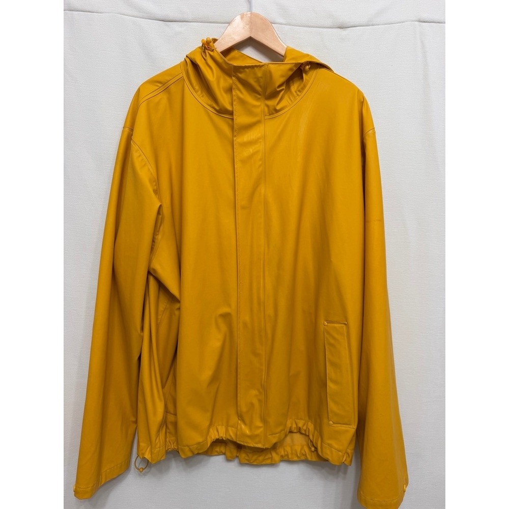 Helly Hansen Men's Rain Jacket Yellow Waterproof Hooded Outdoor Utility 2XL